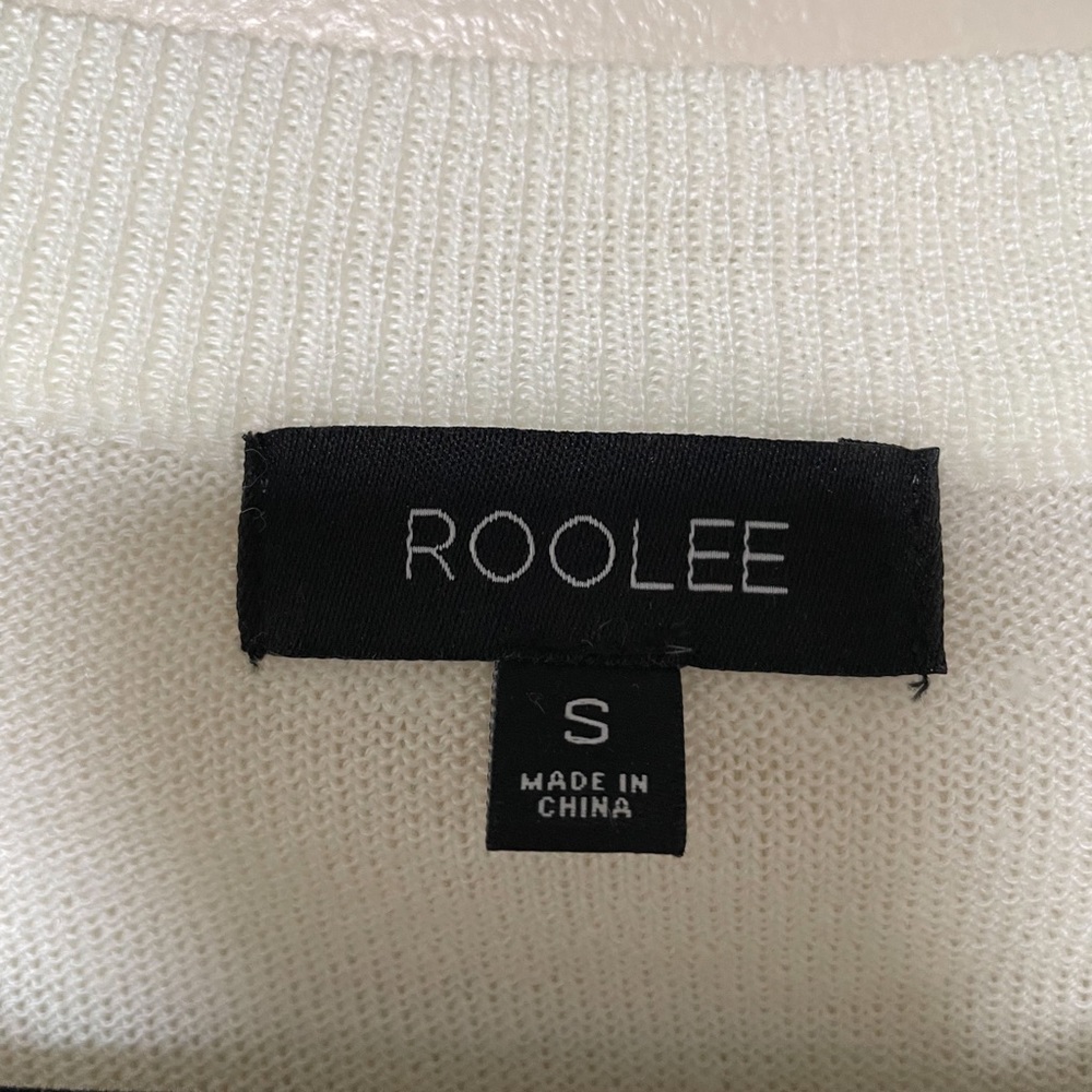 Size Small Roolee Red/White Color-Block Shirt - image 4